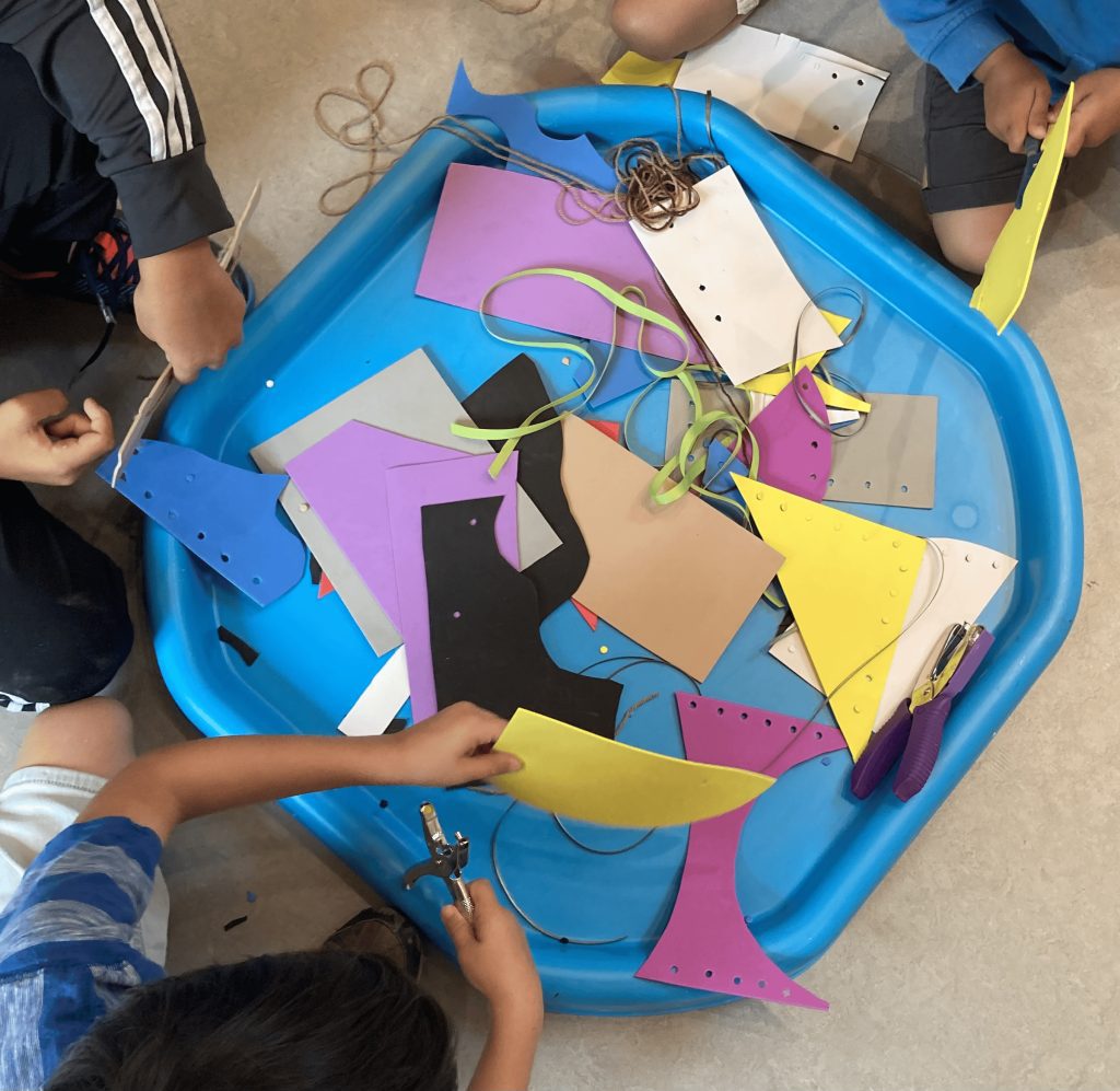 Children taking part in sensory play.